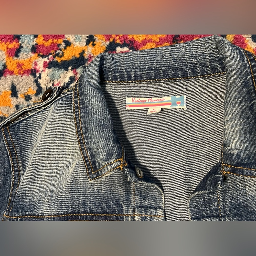Jean Jacket with Fringe on Back - Picture 6 of 6
